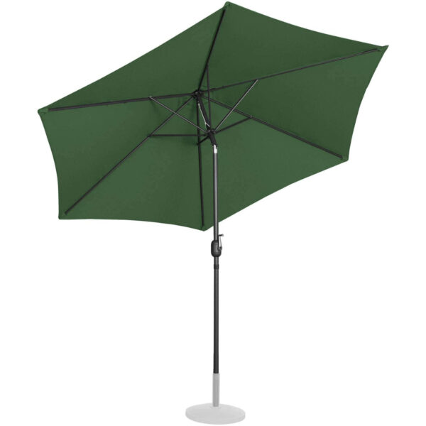 Parasol ogrodowy okrągły duży uchylny z korbką śr. 300 cm zielony 4 10250542 3