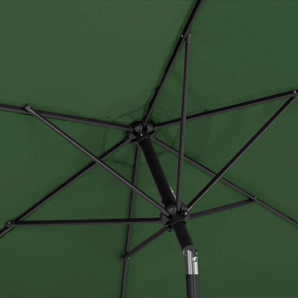 Parasol ogrodowy okrągły duży uchylny z korbką śr. 300 cm zielony 7 10250542 6