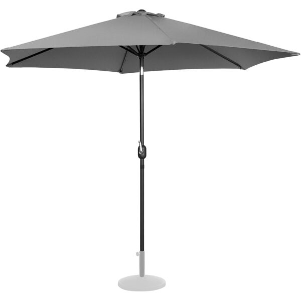 Parasol ogrodowy okrągły duży uchylny z korbką śr. 300 cm ciemnoszary 3 10250549 2