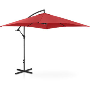 Parasol ogrodowy na wysięgniku kwadratowy 250 x 250 cm bordowy 15 Parasol ogrodowy na wysięgniku kwadratowy 250 x 250 cm bordowy - obrazek 5