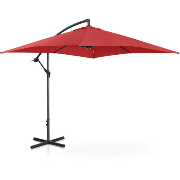 Parasol ogrodowy na wysięgniku kwadratowy 250 x 250 cm bordowy 4 10250554 2