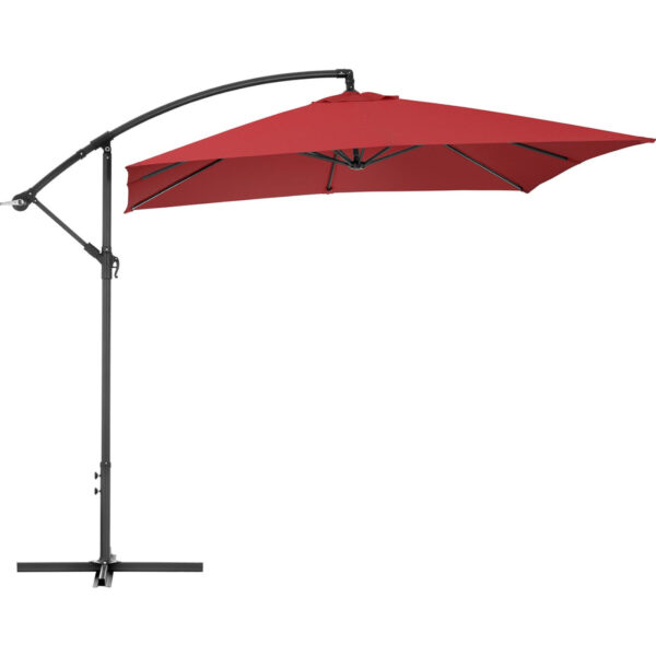 Parasol ogrodowy na wysięgniku kwadratowy 250 x 250 cm bordowy 5 10250554 3