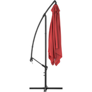Parasol ogrodowy na wysięgniku kwadratowy 250 x 250 cm bordowy 18 Parasol ogrodowy na wysięgniku kwadratowy 250 x 250 cm bordowy - obrazek 8