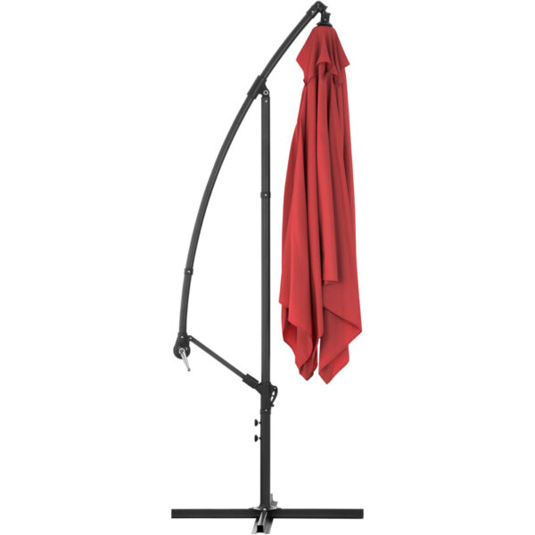 Parasol ogrodowy na wysięgniku kwadratowy 250 x 250 cm bordowy 7 10250554 5