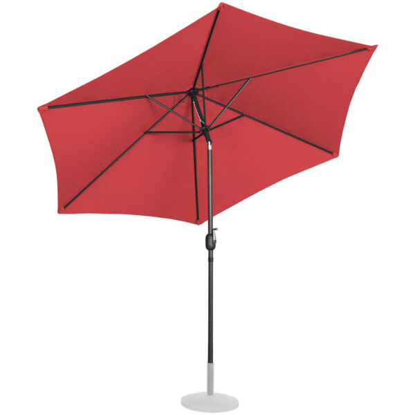 Parasol ogrodowy okrągły duży uchylny z korbką śr. 300 cm bordowy 4 10250563 3