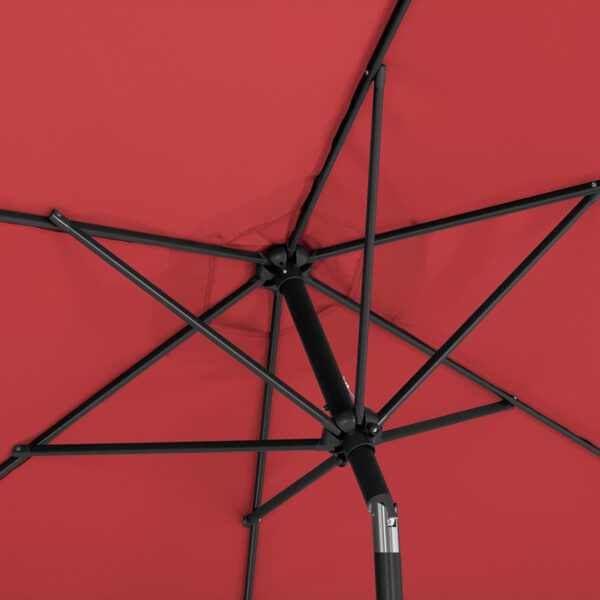 Parasol ogrodowy okrągły duży uchylny z korbką śr. 300 cm bordowy 6 10250563 5