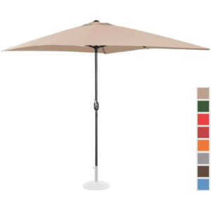 Parasol ogrodowy prostokątny z korbką 200 x 300 cm kremowy 11 Parasol ogrodowy prostokątny z korbką 200 x 300 cm kremowy - obrazek 2