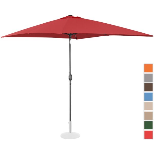 Parasol ogrodowy tarasowy prostokątny z korbką 200 x 300 cm bordowy 1 10250570 1