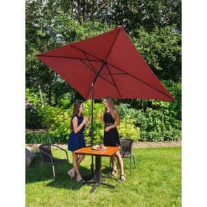 Parasol ogrodowy tarasowy prostokątny z korbką 200 x 300 cm bordowy 17 Parasol ogrodowy tarasowy prostokątny z korbką 200 x 300 cm bordowy - obrazek 7