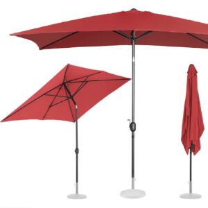 Parasol ogrodowy tarasowy prostokątny z korbką 200 x 300 cm bordowy 11 Parasol ogrodowy tarasowy prostokątny z korbką 200 x 300 cm bordowy - obrazek 1