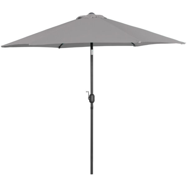 Parasol ogrodowy tarasowy okrągły uchylny z korbką śr. 270 cm ciemnoszary 3 10250573 2