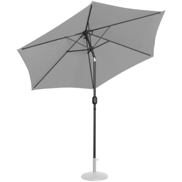 Parasol ogrodowy tarasowy okrągły uchylny z korbką śr. 270 cm ciemnoszary 4 10250573 3