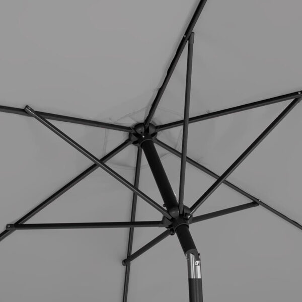 Parasol ogrodowy tarasowy okrągły uchylny z korbką śr. 270 cm ciemnoszary 6 10250573 5