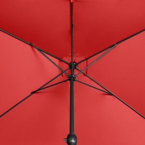 Parasol ogrodowy tarasowy prostokątny z korbką 200 x 300 cm czerwony 15 Parasol ogrodowy tarasowy prostokątny z korbką 200 x 300 cm czerwony - obrazek 6