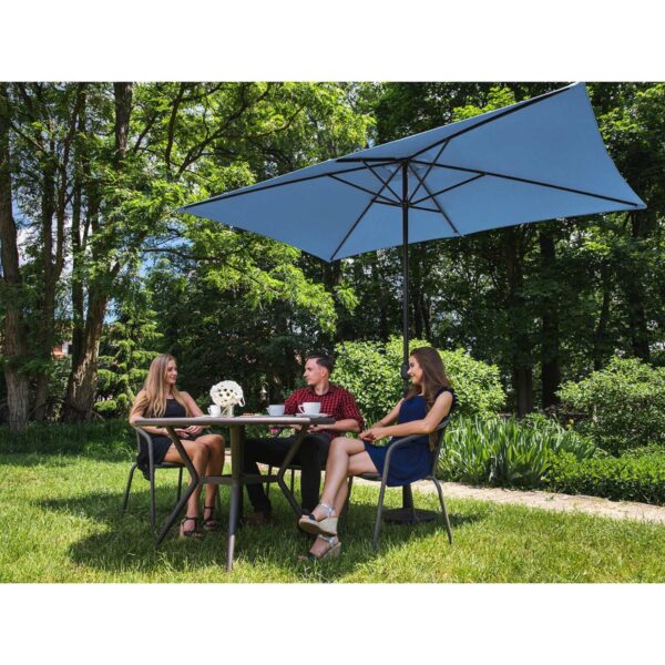 Parasol ogrodowy tarasowy prostokątny z korbką 200 x 300 cm niebieski 4 10250580 4