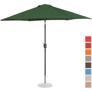 Parasol ogrodowy tarasowy okrągły uchylny z korbką śr. 270 cm zielony 12 Parasol ogrodowy tarasowy okrągły uchylny z korbką śr. 270 cm zielony - obrazek 2