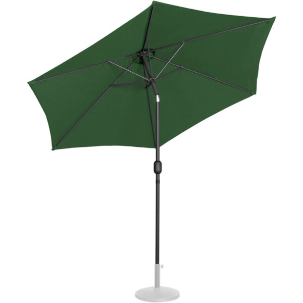 Parasol ogrodowy tarasowy okrągły uchylny z korbką śr. 270 cm zielony 4 10250586 3