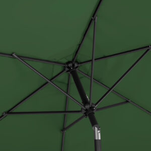 Parasol ogrodowy tarasowy okrągły uchylny z korbką śr. 270 cm zielony 17 Parasol ogrodowy tarasowy okrągły uchylny z korbką śr. 270 cm zielony - obrazek 7