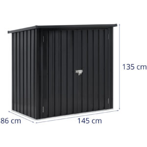 Domek narzędziowy ogrodowy metalowy 145 x 86 x 135 cm 9 Domek narzędziowy ogrodowy metalowy 145 x 86 x 135 cm - obrazek 5