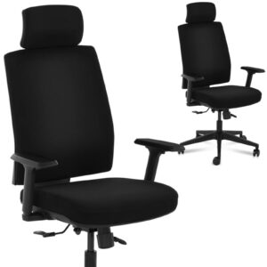Krzesło fotel biurowy ergonomiczny obrotowy z zagłówkiem maks. 200 kg - obrazek 1
