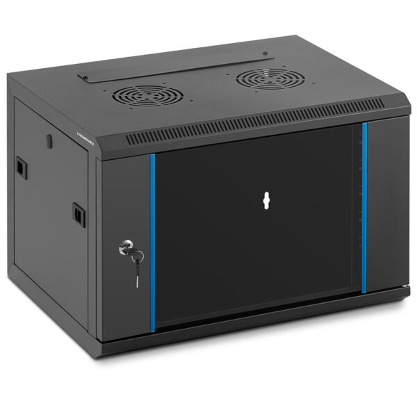 Szafa RACK serwerowa instalacyjna wisząca 19'' 6U IP20 do 60 kg 54x40x35 cm CZARNA 1 10260260 1