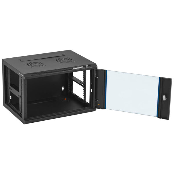 Szafa RACK serwerowa instalacyjna wisząca 19'' 6U IP20 do 60 kg 54x40x35 cm CZARNA 5 10260260 5