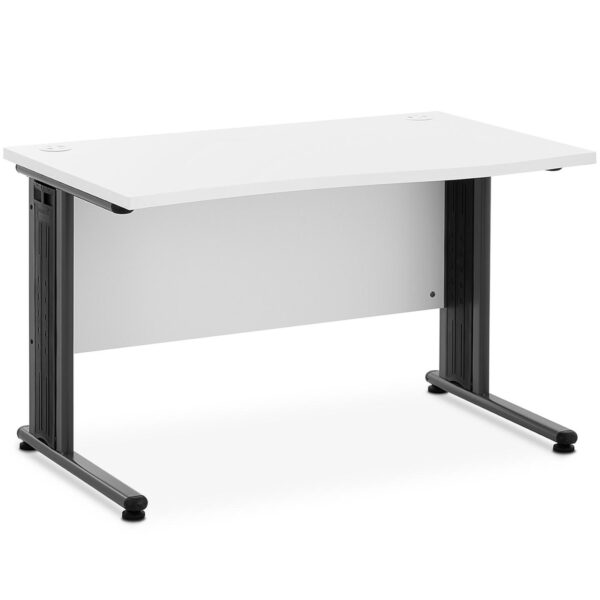 Biurko komputerowe na metalowym stelażu 120 x 73 cm biało-szare 1 10260309 1