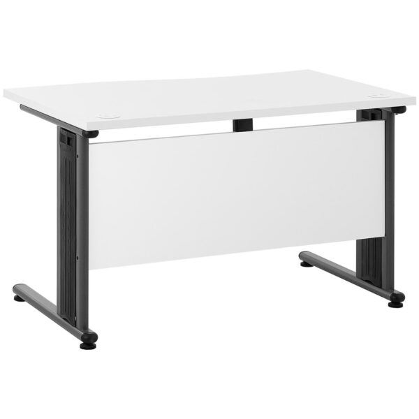 Biurko komputerowe na metalowym stelażu 120 x 73 cm biało-szare 3 10260309 3
