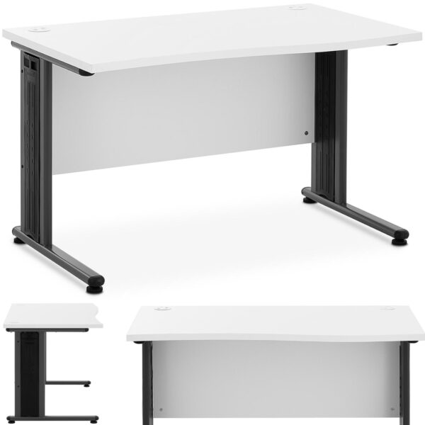 10260309 biurko komputerowe na metalowym stelazu 120 x 73 cm bialo szare ean 4062859048608 hurtownia sklep zielona gora