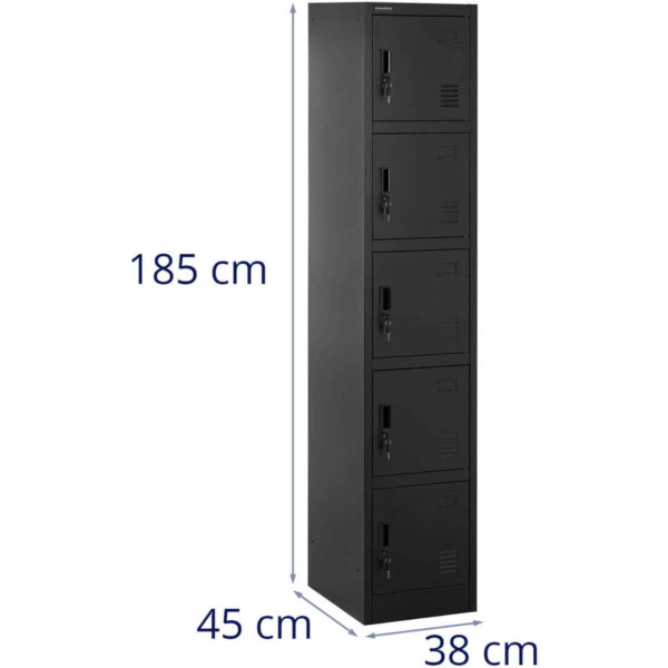 Szafa skrytkowa metalowa socjalna zamykana na klucz - 5 skrytek 6 10260389 6