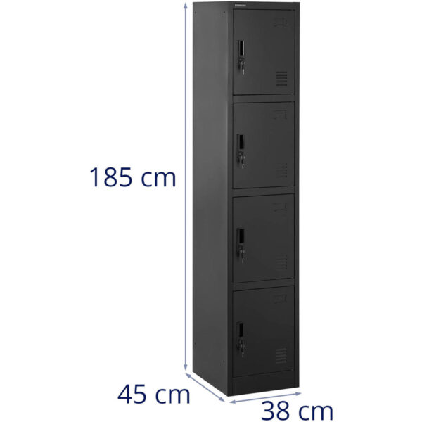 Szafa skrytkowa metalowa socjalna zamykana na klucz - 4 skrytki 6 10260390 6