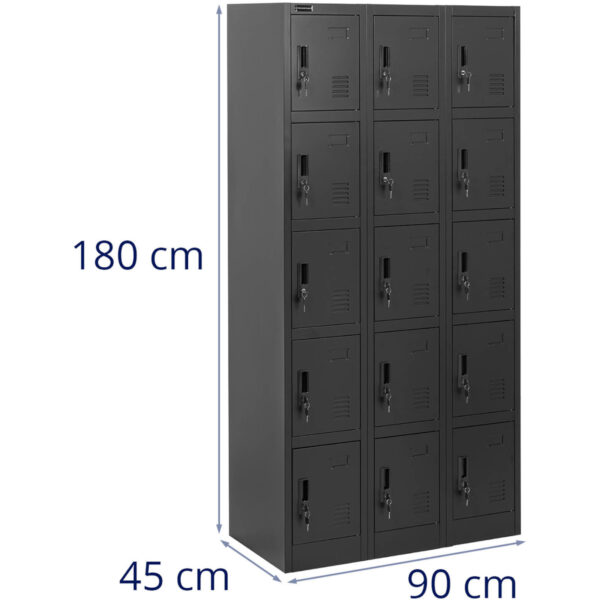 Szafa skrytkowa depozytowa metalowa socjalna zamykana na klucz - 15 skrytek 6 10260393 6