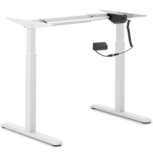 Stelaż rama biurka z elektryczną regulacją wysokości 73-123 cm do 80 kg BIAŁY 1 10260399 1