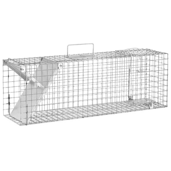 Żywołapka pułapka łapka na szczury kuny zatrzaskowa jednostronna 820x200x270 mm ZESTAW 1 10280131 1
