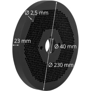 Matryca sitko do pelletu pelleciarki WIE-PM-3000 śr. 2,5 mm 9 Matryca sitko do pelletu pelleciarki WIE-PM-3000 śr. 2,5 mm - obrazek 5