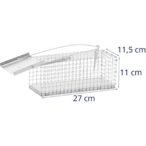 Żywołapka pułapka na szczury myszy i inne zwierzęta 27 x 12 x 12 cm oczka 13 x 13 mm 11 Żywołapka pułapka na szczury myszy i inne zwierzęta 27 x 12 x 12 cm oczka 13 x 13 mm - obrazek 6