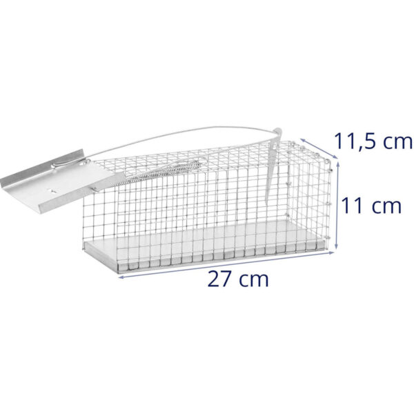 Żywołapka pułapka na szczury myszy i inne zwierzęta 27 x 12 x 12 cm oczka 13 x 13 mm 5 10280320 5