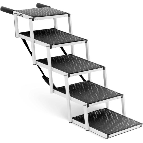 Schody dla psa do samochodu składane aluminiowe wys. 71 cm do 68 kg - 5 stopni 1 10280384 1