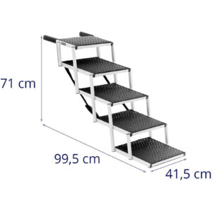 Schody dla psa do samochodu składane aluminiowe wys. 71 cm do 68 kg - 5 stopni 13 Schody dla psa do samochodu składane aluminiowe wys. 71 cm do 68 kg - 5 stopni - obrazek 7