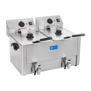 Frytownica elektryczna podwójna z kranami spustowymi termostat EGO 2x8L 8 Frytownica elektryczna podwójna z kranami spustowymi termostat EGO 2x8L - obrazek 4