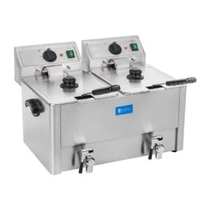 Frytownica elektryczna podwójna z kranami spustowymi termostat EGO 2x8L 8 Frytownica elektryczna podwójna z kranami spustowymi termostat EGO 2x8L - obrazek 4