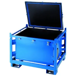 Metalowy atestowany kontener kwasoodporny skrzynia na akumulatory 120x100x91cm 500L 7 Metalowy atestowany kontener kwasoodporny skrzynia na akumulatory 120x100x91cm 500L - obrazek 1