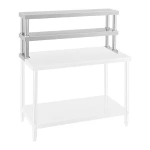 Półki nastawne stalowe do stołu roboczego do kuchni szer. 120cm - obrazek 2