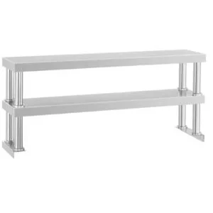 Półki nastawne stalowe do stołu roboczego do kuchni szer. 120cm - obrazek 1