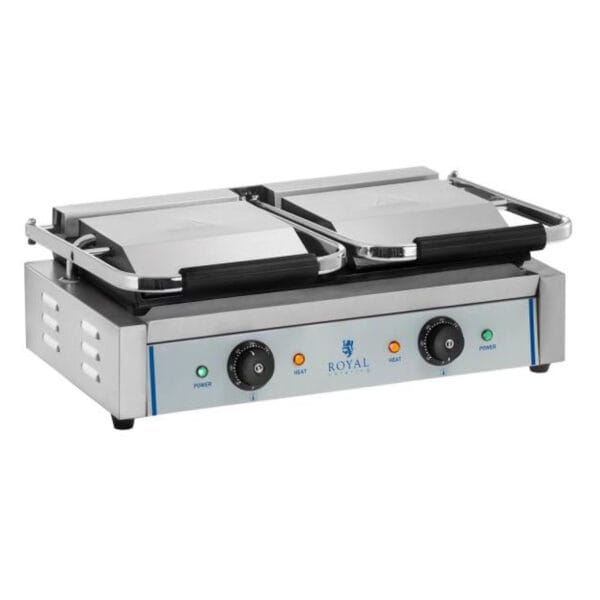 Kontakt grill kontaktowy dwustronny podwójny gładki 3600W 230V Royal Catering 2 1335 3