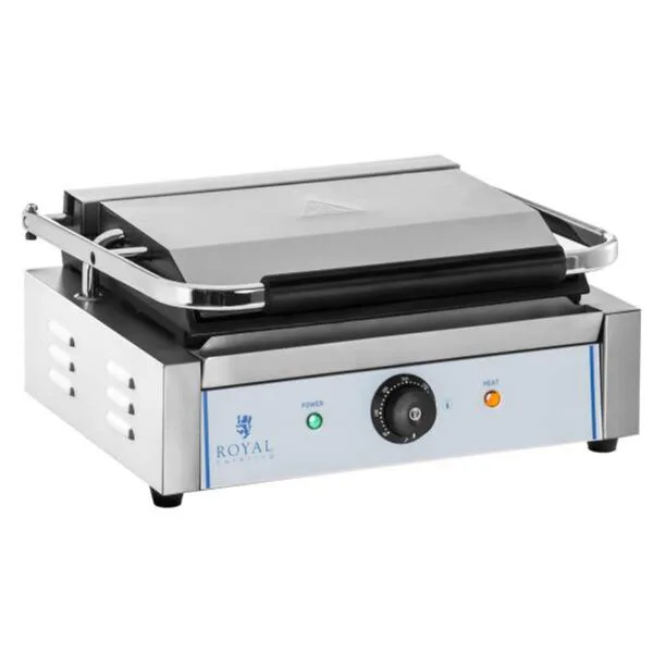 Kontakt grill kontaktowy dwustronny gładki PANINI 2200W 230V Royal Catering 1 1336 2