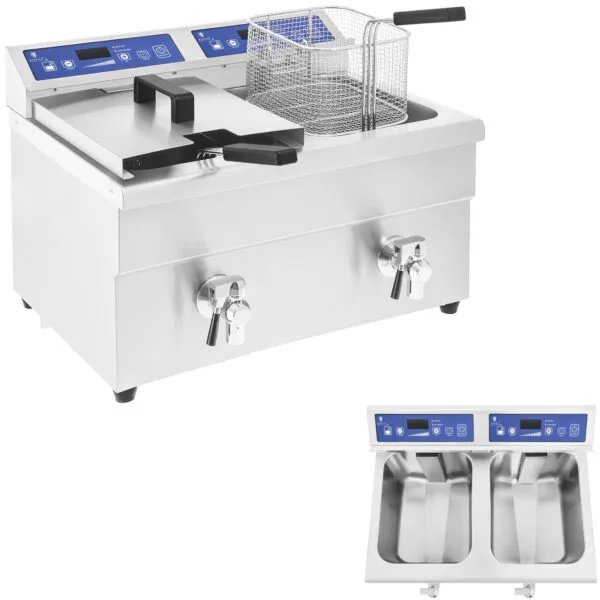 Frytownica frytkownica podwójna indukcyjna 7000W 230V Royal Catering 2x 10L 1 1343 frytownica frytkownica podwojna indukcyjna 7000w zgora royal catering 2x 10l