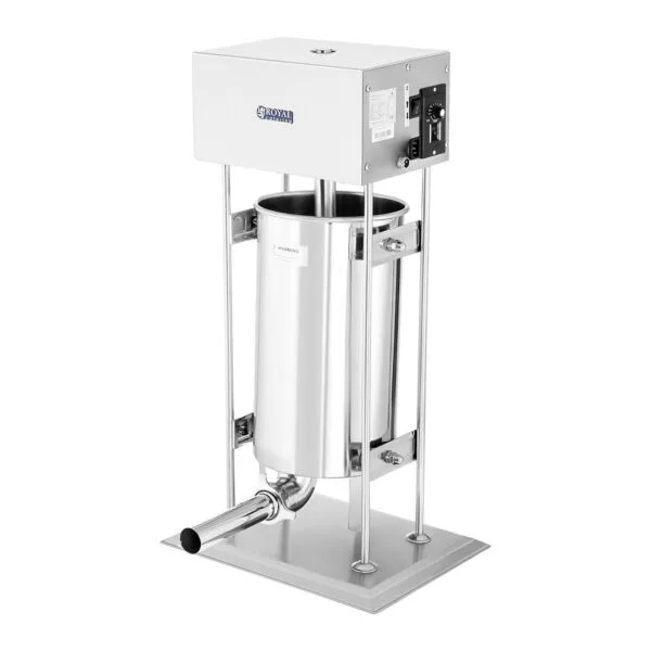 Napełniacz nadziewarka do kiełbasy elektryczny z silnikiem Royal Catering + 4 lejki 15L 2 1348 2