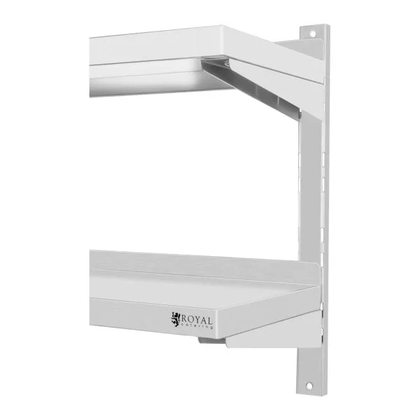 Półka ścienna stalowa wisząca podwójna z regulacją 120cm 3 1360 4