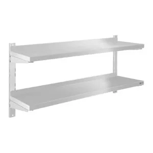 Półka ścienna stalowa wisząca podwójna z regulacją 120cm 6 Półka ścienna stalowa wisząca podwójna z regulacją 120cm - obrazek 2